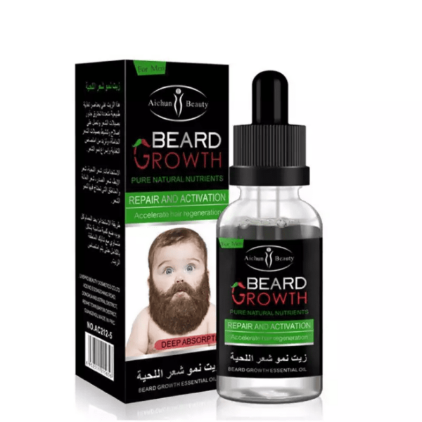 Óleo essencial de bigode de crescimento rápido para barba e bigodes faciais de aumento rápido 30ml
