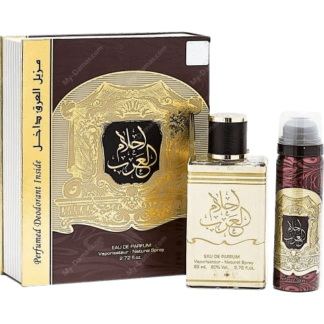عطر ارض الزعفران ، عطر أحلام العرب (عود) 80 مل + مزيل عرق للرجال والنساء