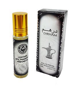 عطر درهم الفضي (عود) 10 مل للرجال ، زيت رول